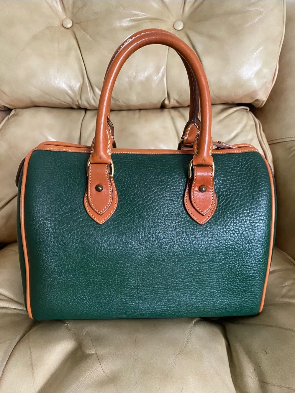 LKNW Dooney & Bourke Vintage R28 Satchel Top Handle All Weather Leather Ivy - Picture 4 of 16